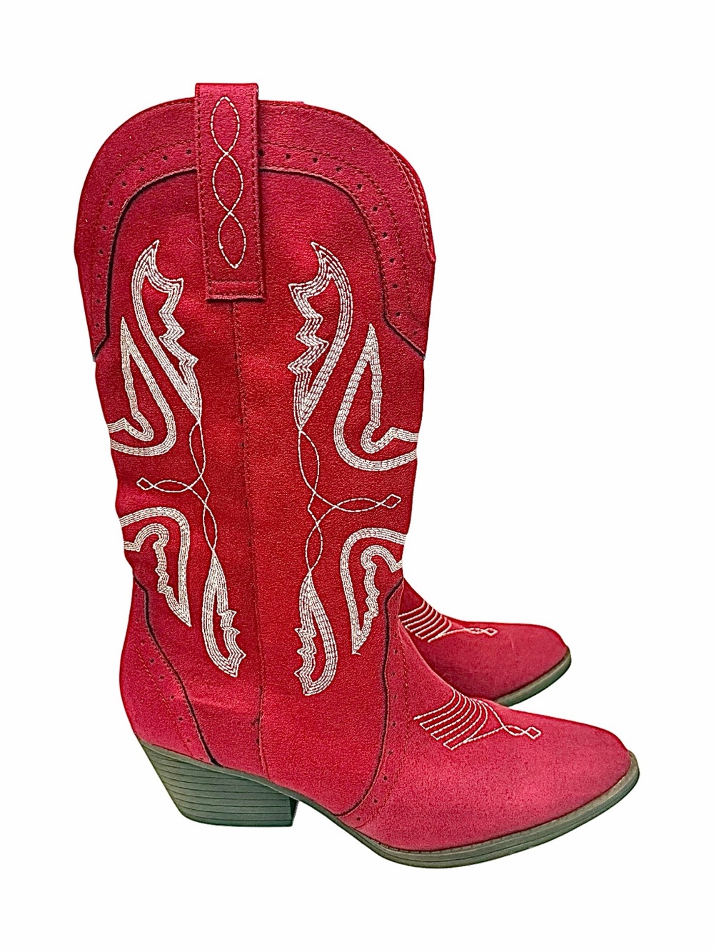 Sugar Tammy Western Cowboy Boots Red Women’s Size 9M Pointed Toe Pull On - Picture 5 of 8